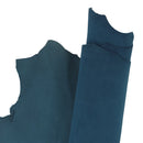 Cuir velours bleu canard