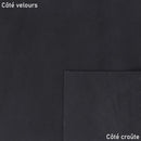 Croûte de cuir velours bleu marine. Cuir souple et fin idéal pour réaliser des bourses, coussins, accessoire...