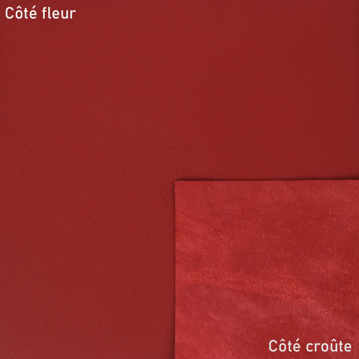 Cuir pleine fleur - Rouge cerise U24 - Deco cuir