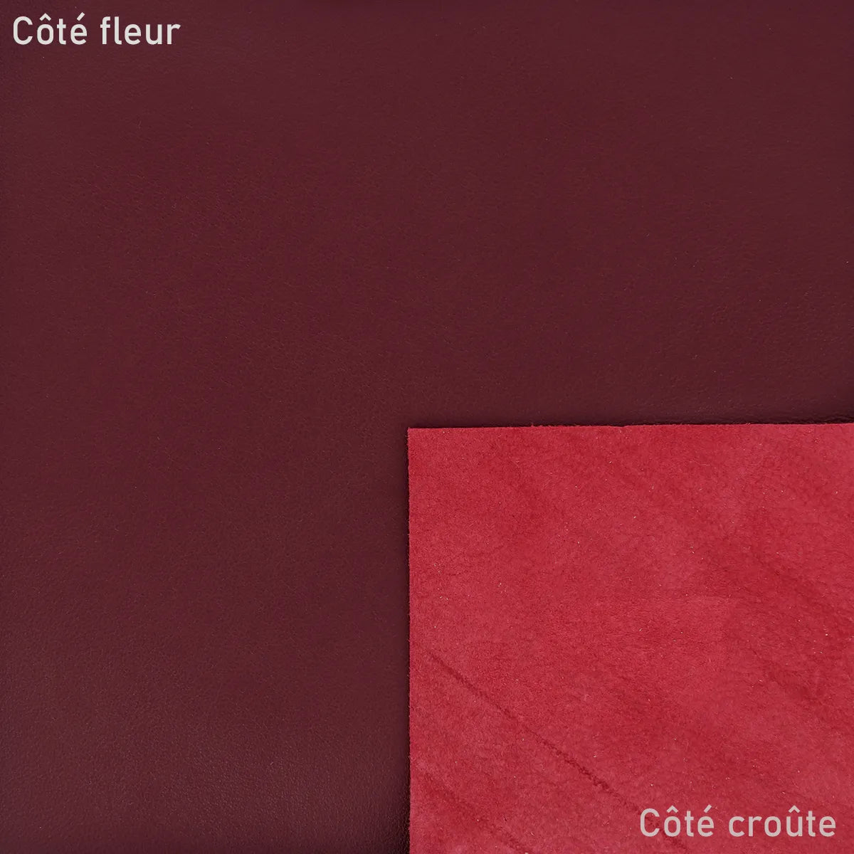 Cuir d'agneau nappa - Bordeaux U25 - Deco cuir