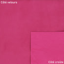 Croûte de cuir chèvre velours rose fuchsia U28 - Deco cuir