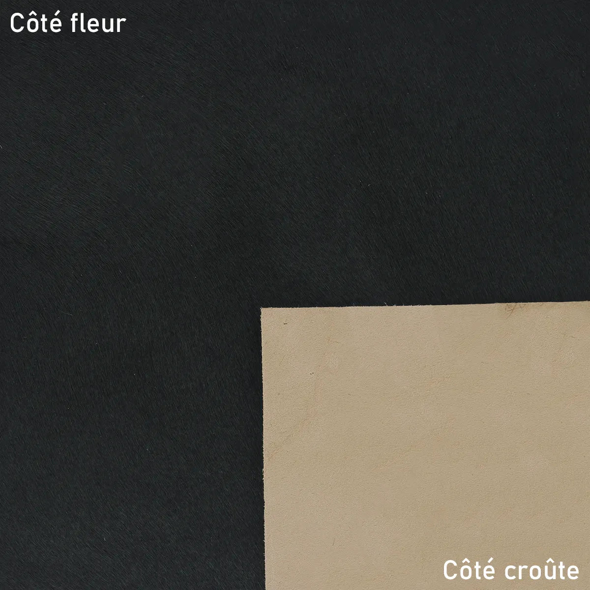 Peau de cuir à poils couleur vert foncé. Cuir à poils qui s'adapte très bien pour la création de chaussure, rabat de sac, accessoire, décoration