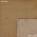 Cuir de veau à poils marron clair, cuir 2ème choix à prix réduit, idéal pour la fabrication de petits projets, tests, prototypes...