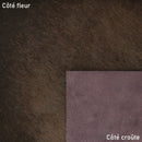 Cuir à poils pony hair couleur marron bringé, cuir idéal pour la conception d'accessoire, décoration et petit sac. Cuir à poils souple et doux