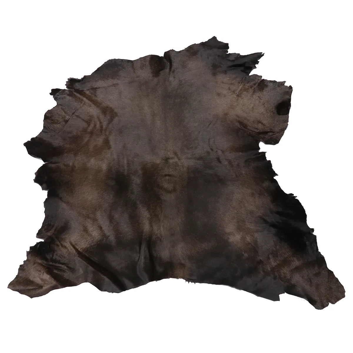 Peau entière de cuir de veau à poils haircalf couleur marron bringé