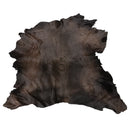 Peau entière de cuir de veau à poils haircalf couleur marron bringé