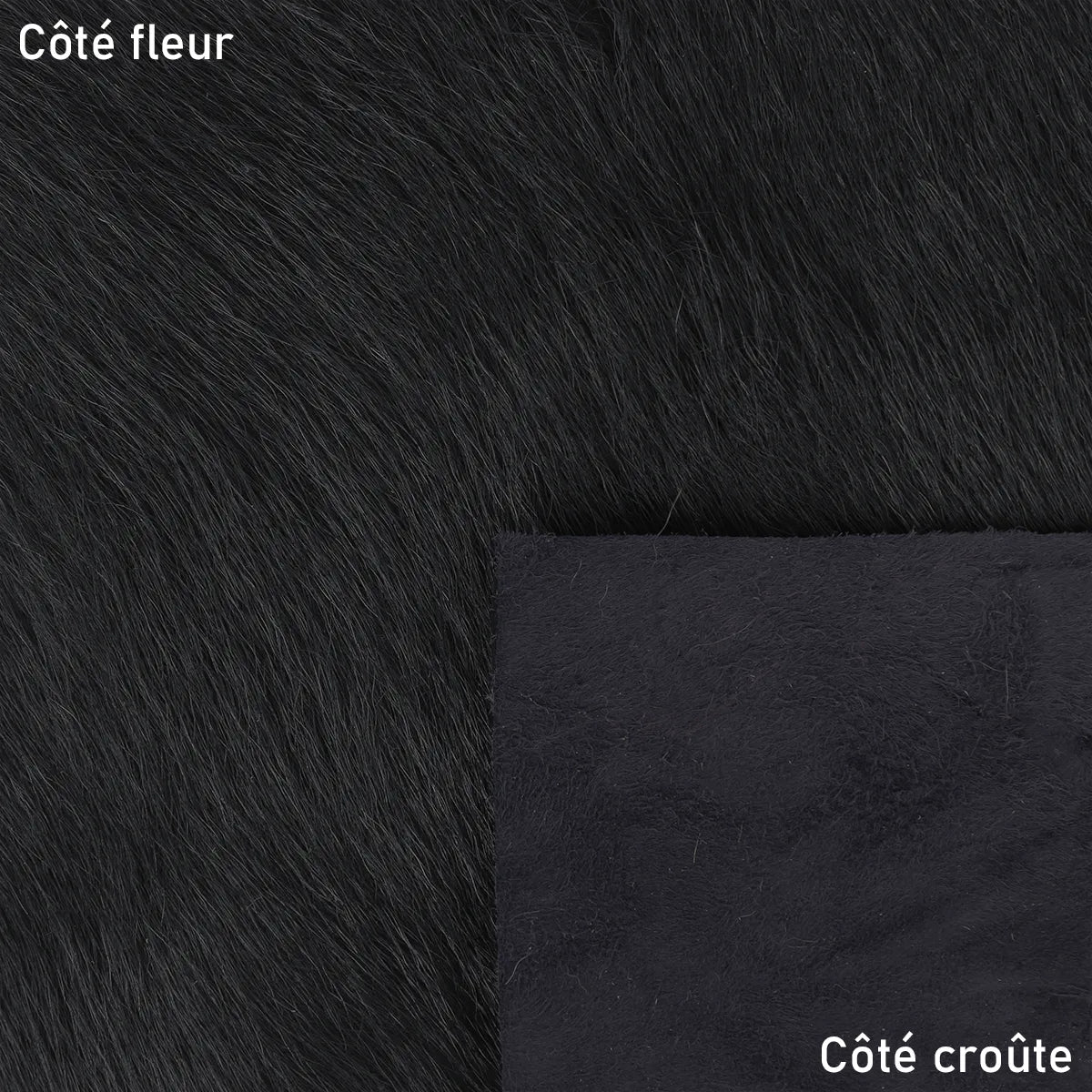 Cuir de veau à poils longs. Cuir pony hair idéal pour la fabrication de pochette, rabat de sac, accessoire et décoration