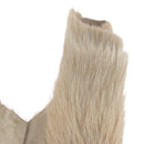 Cuir de mouton lainé à poils longs couleur beige naturel. Cuir idéal pour la fabrication d'accessoire, vêtement et décoration