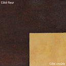 Cuir à poils couleur marron orangé bringé, cuir cavallino idéal pour la fabrication d'accessoire de mode et de décoration