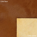 Cuir pony hair, cuir à poils couleur camel. Peau de cuir idéale pour la fabrication de coussins, chaussure, accessoire de mode...