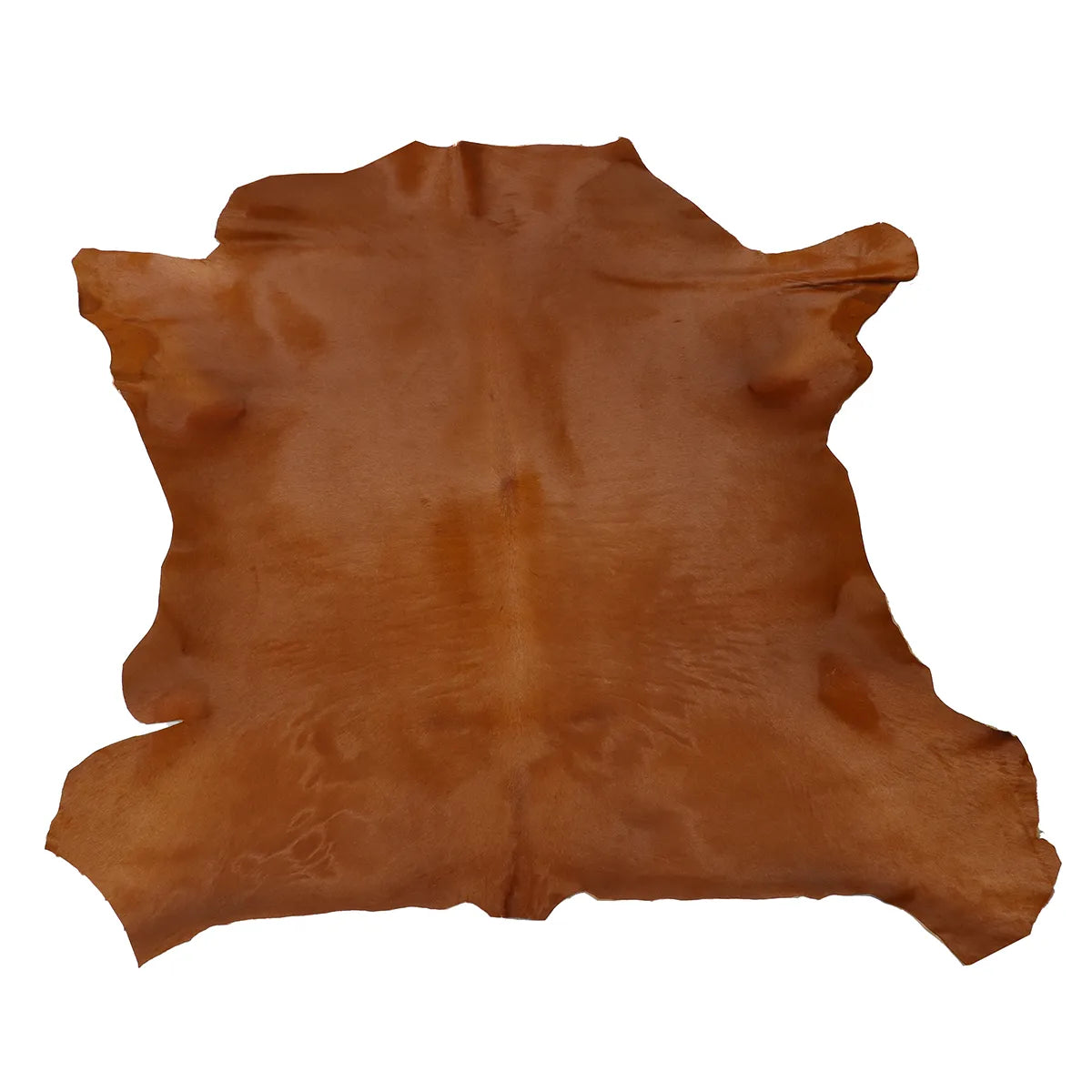 Peau entière de cuir de veau à poils couleur marron camel