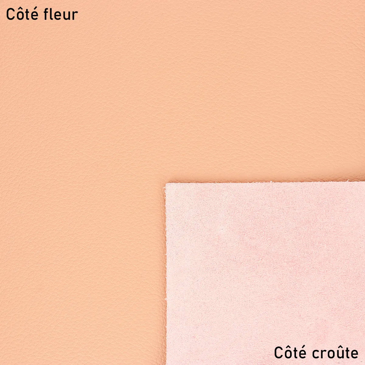 Peau de cuir de vachette Playa rose beige, cuir grainé pour réaliser des sacs, pochettes, accessoires, décoration... 