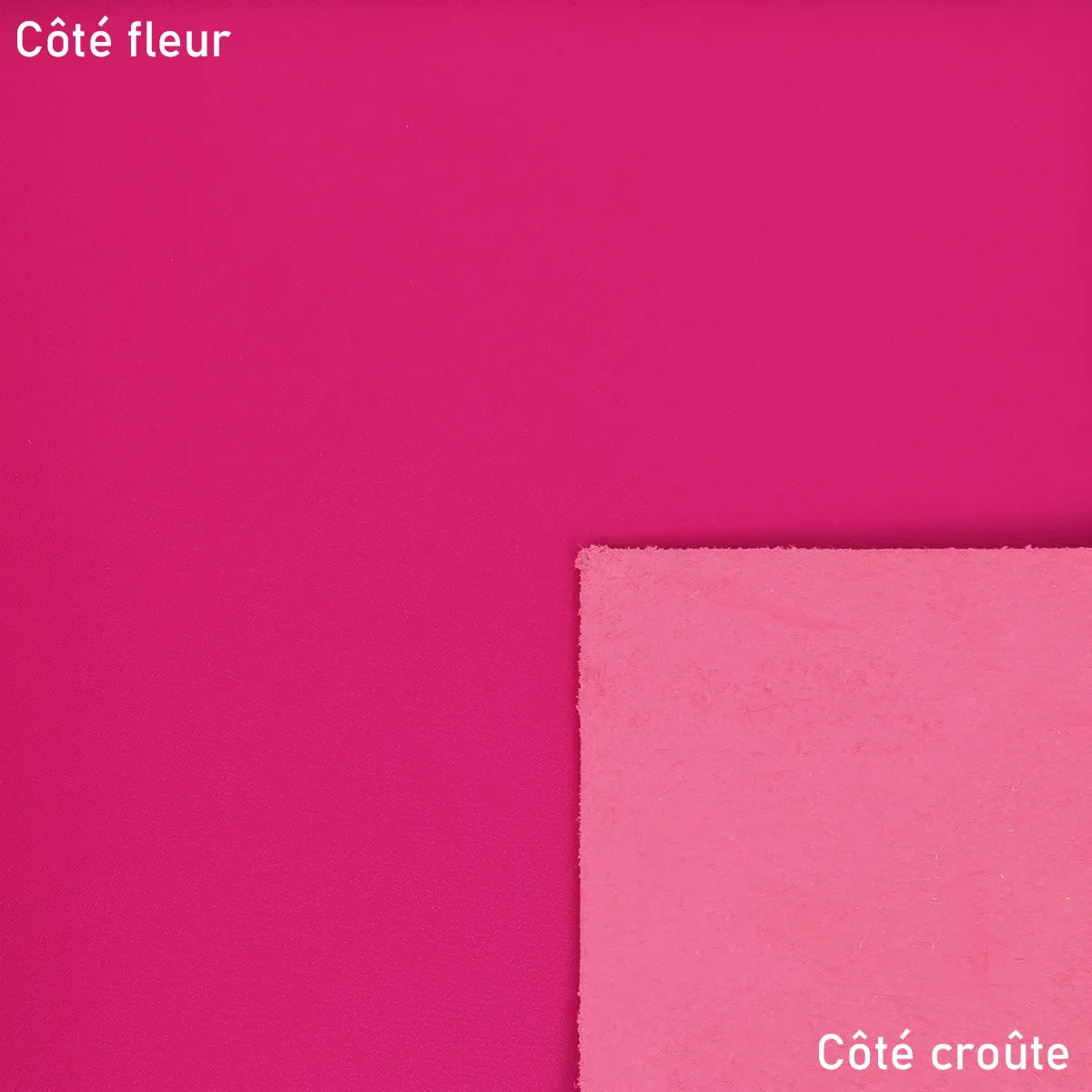 Cuir de veau lisse - DIVA - Rose fuchsia U66 - Deco cuir
