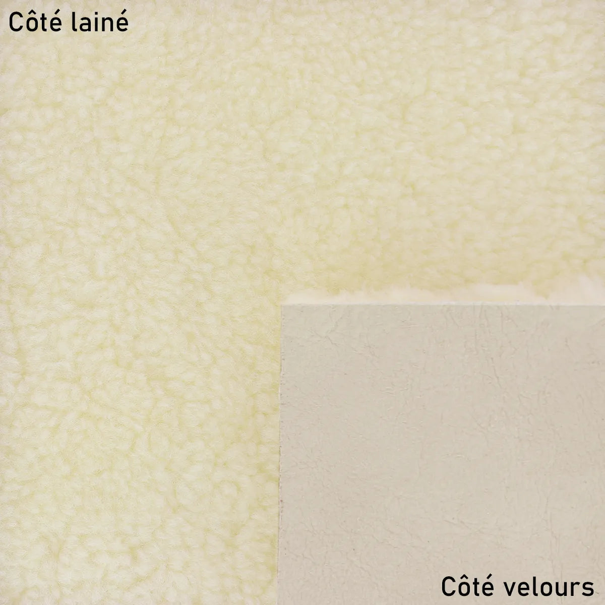 Cuir lainé fourrure - Beige U74 - Deco cuir