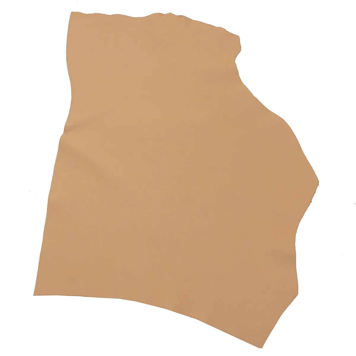 Peau de cuir de vachette grainée couleur beige praline. Cuir pleine fleur, texture grainée et souple, matière idéale pour la fabrication de maroquinerie.