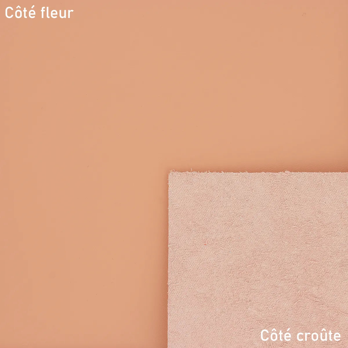 Cuir de vachette lisse vieux rose. Cuir lisse idéal pour la conception de sac, pochette, étui, décoration, accessoire...