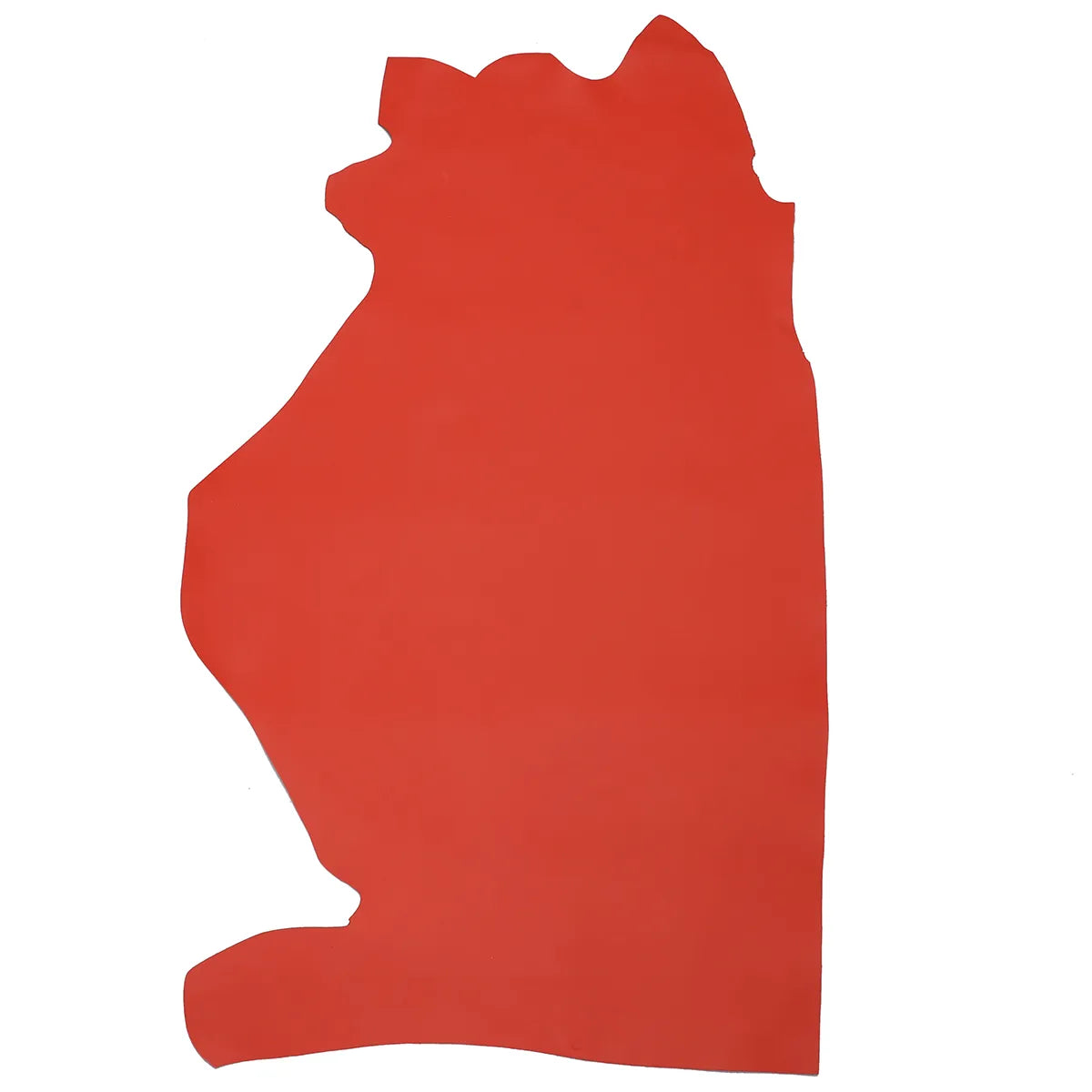 Peau de cuir de vachette Venus rouge mat, cuir lisse de haute qualité pour projets de maroquinerie ou décoration.