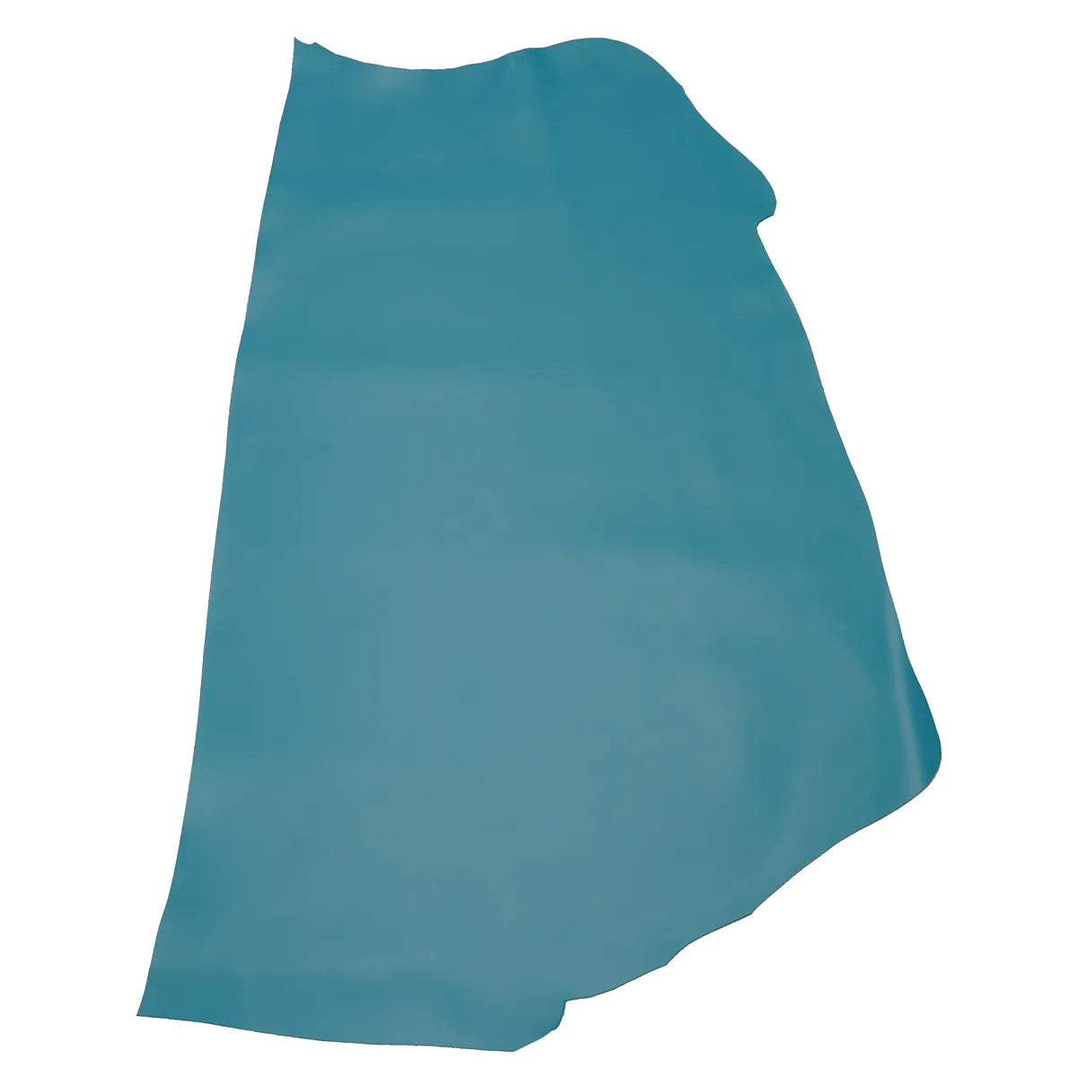 Peau entière de cuir de vachette lisse couleur bleu turquoise. Cuir lisse bleu idéal pour la fabrication de sac à main, pochette, étui, cartable ...