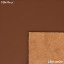 Peau de cuir de vachette OCÉAN marron, texture grainée, fabriquée par Autres, utilisée pour la maroquinerie ou la décoration.