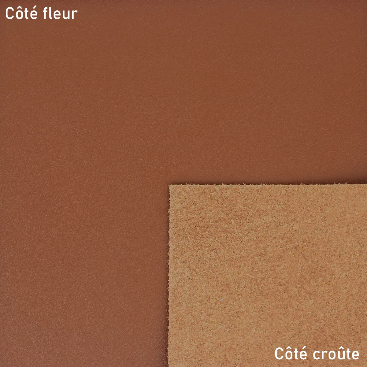 Cuir de vachette lisse - VENUS - Marron U95 - Deco cuir