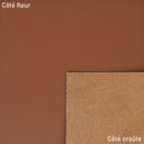Peau de cuir de vachette VENUS marron, matériau authentique pour projets de maroquinerie ou décoration intérieure.