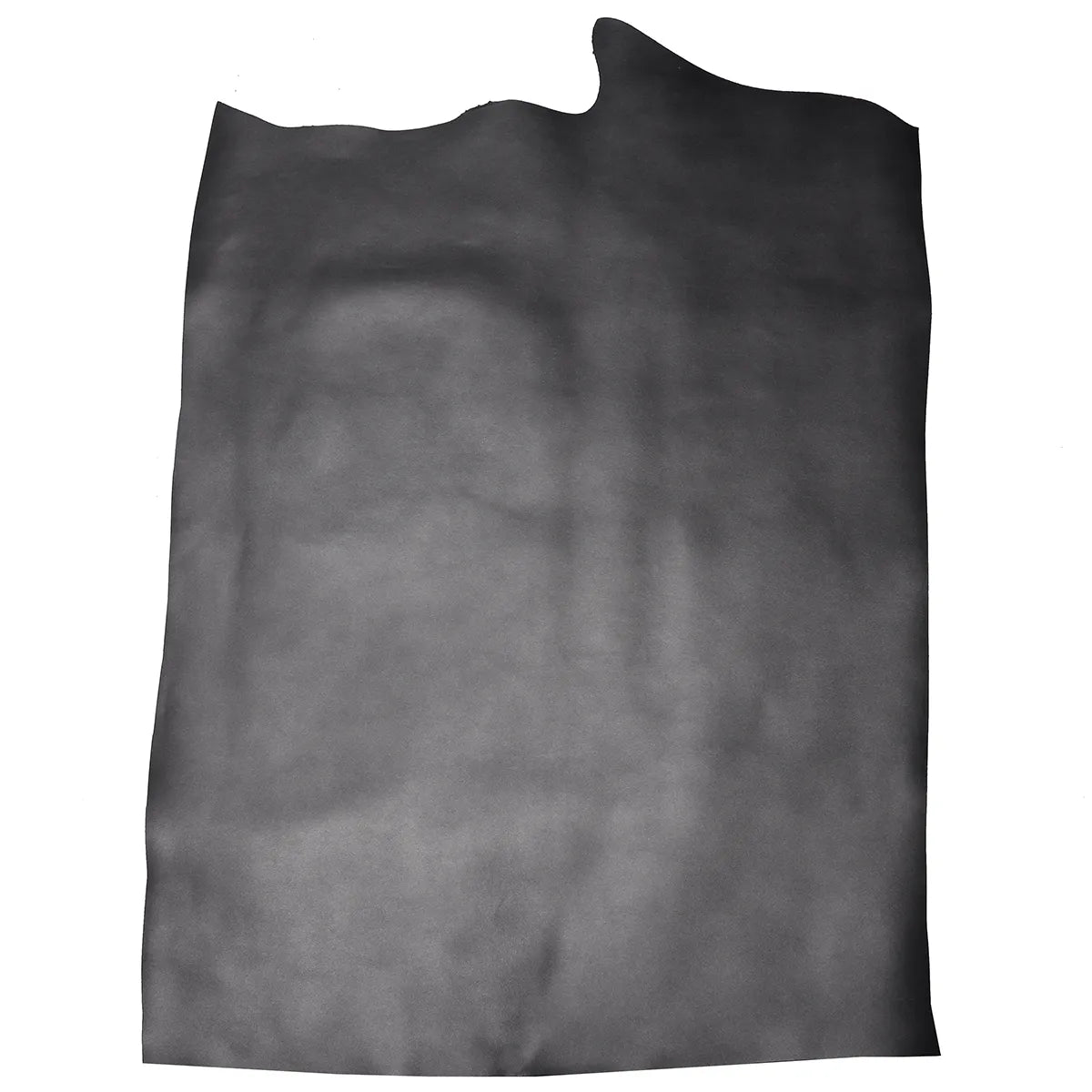 Peau entière de cuir de vachette lisse couleur noir canon de fusil. Cuir lisse gris foncé idéal pour la fabrication de sac à main, pochette, étui, cartable…