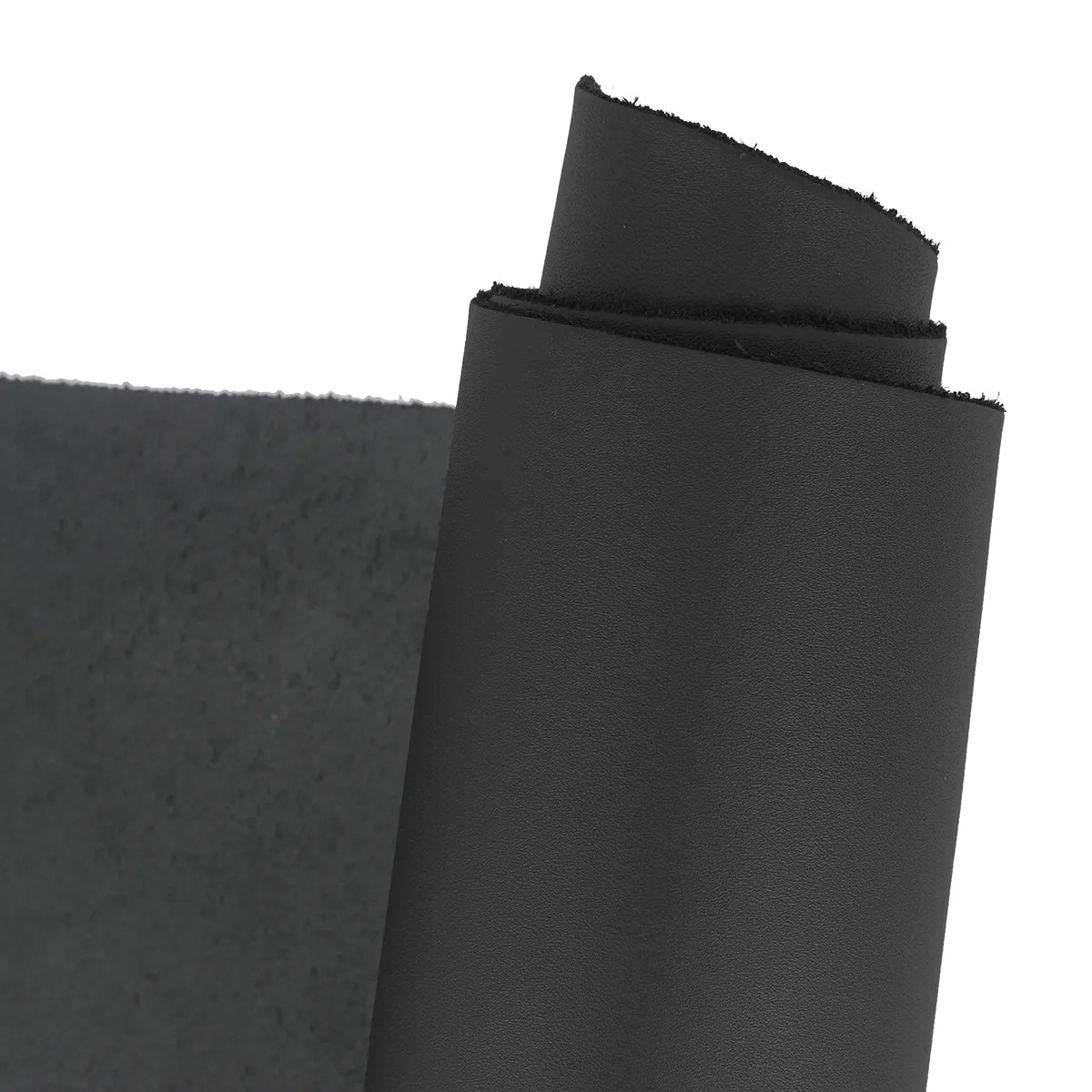 Cuir de vachette lisse noir, cuir idéal pour la fabrication de sac, pochette, petite maroquinerie, accessoire...