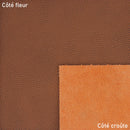 Cuir de vachette grainé, effet ballon de basket couleur marron brique. Cuir idéal pour la fabrication de maroquinerie, accessoire, objet décoratif...