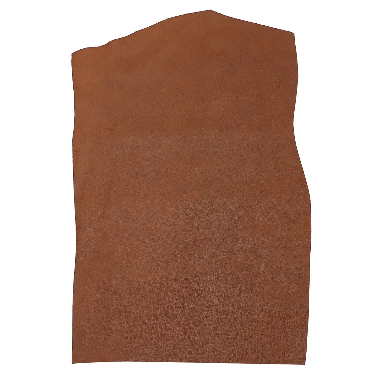 Peau entière de cuir de vachette grainée. Cuir grainé effet ballon de basket couleur marron brique.