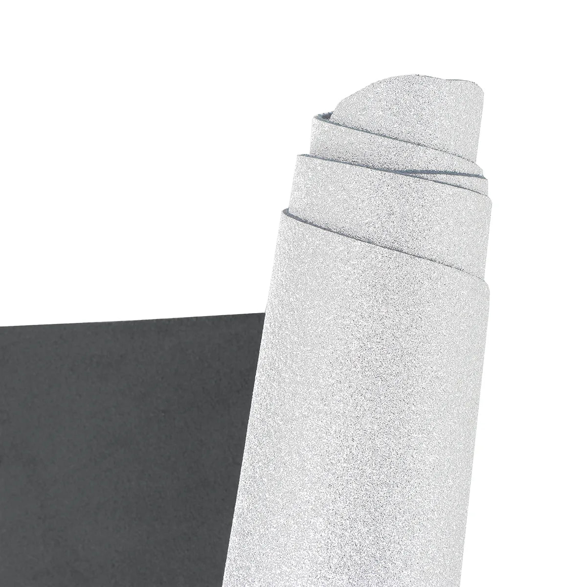 Cuir argent pailleté. Cuir de vachette brillant pour réaliser sac, pochette, accessoire de mode, décoration...