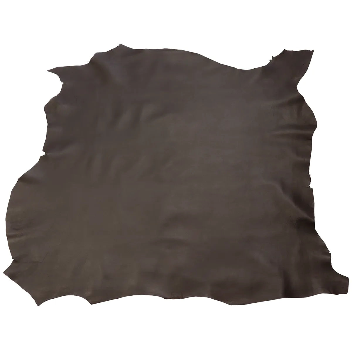 Peau entière en cuir lisse finition nappa marron foncé