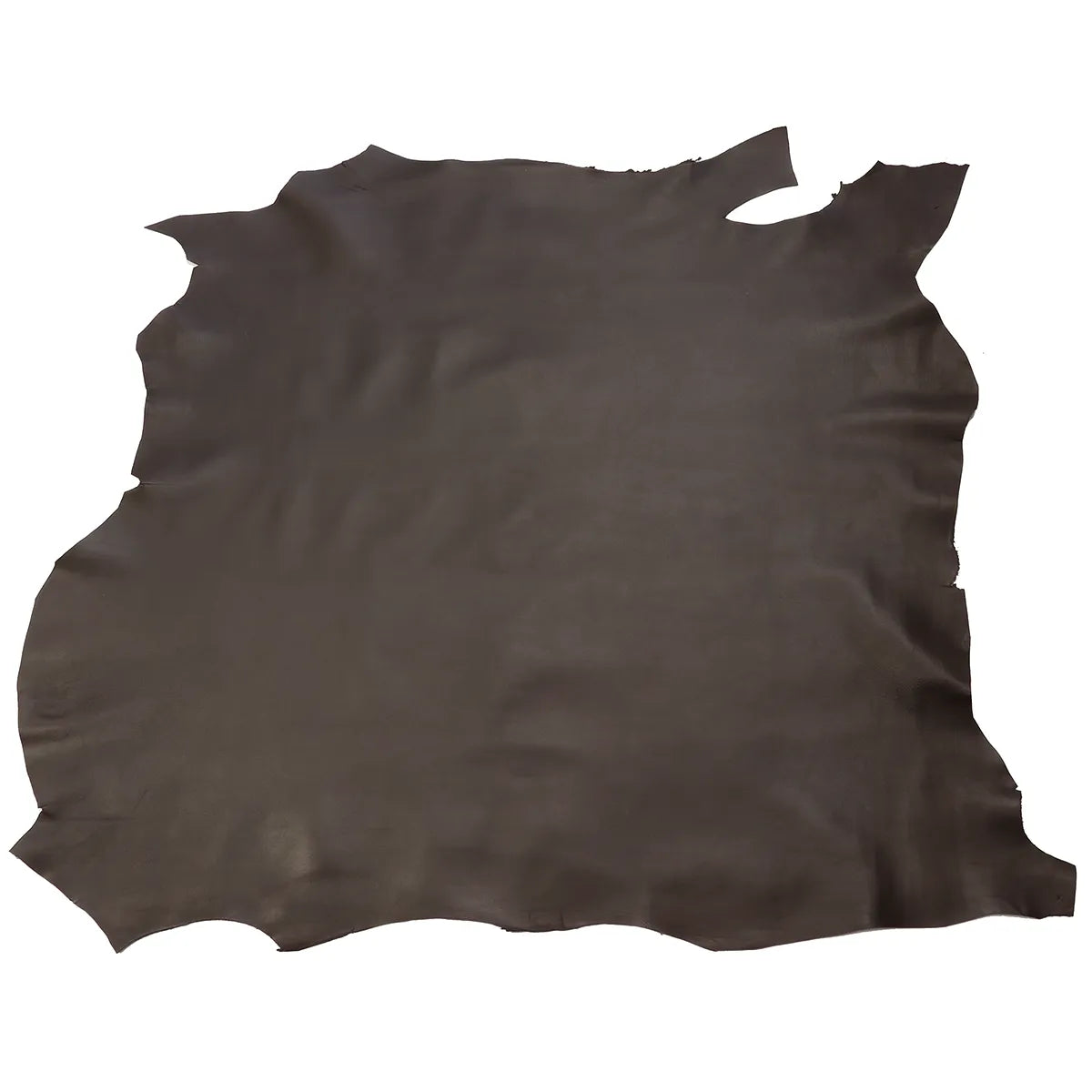 Peau entière de cuir d'agneau nappa, cuir lisse marron ébène. Cuir de 2ème choix, prix réduit pour conception de test, prototypes, petits projets...