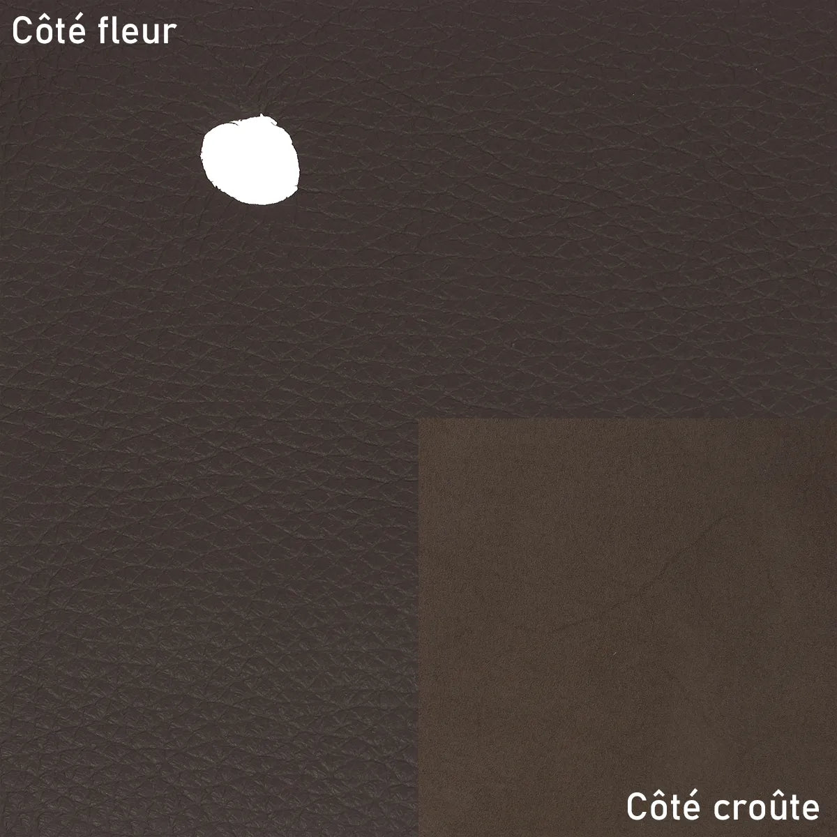 Cuir de cerf grainé marron, en deuxième choix et petit prix, idéal pour fabriquer des tests, prototypes, accessoires...