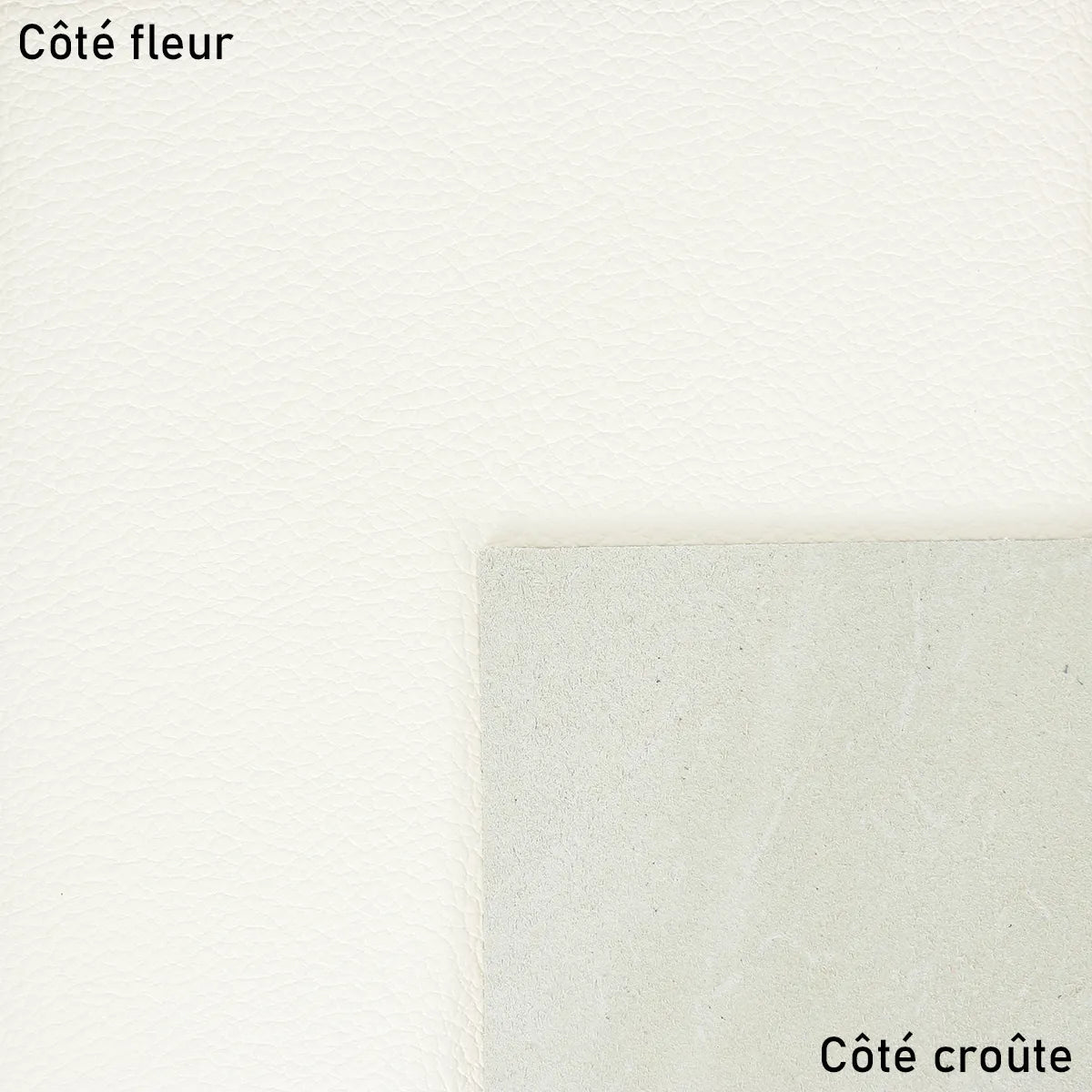 Cuir de vachette grainé blanc cassé pour réaliser des sacs, pochettes et acessoires