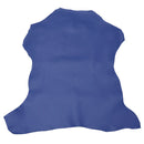 Peau de cuir de chèvre grainée bleu électrique, cuir authentique pour la maroquinerie et accessoire