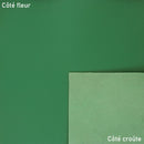 Peau de cuir de chèvre grainée vert V30, texture fine et souple, idéale pour la maroquinerie et la couture.