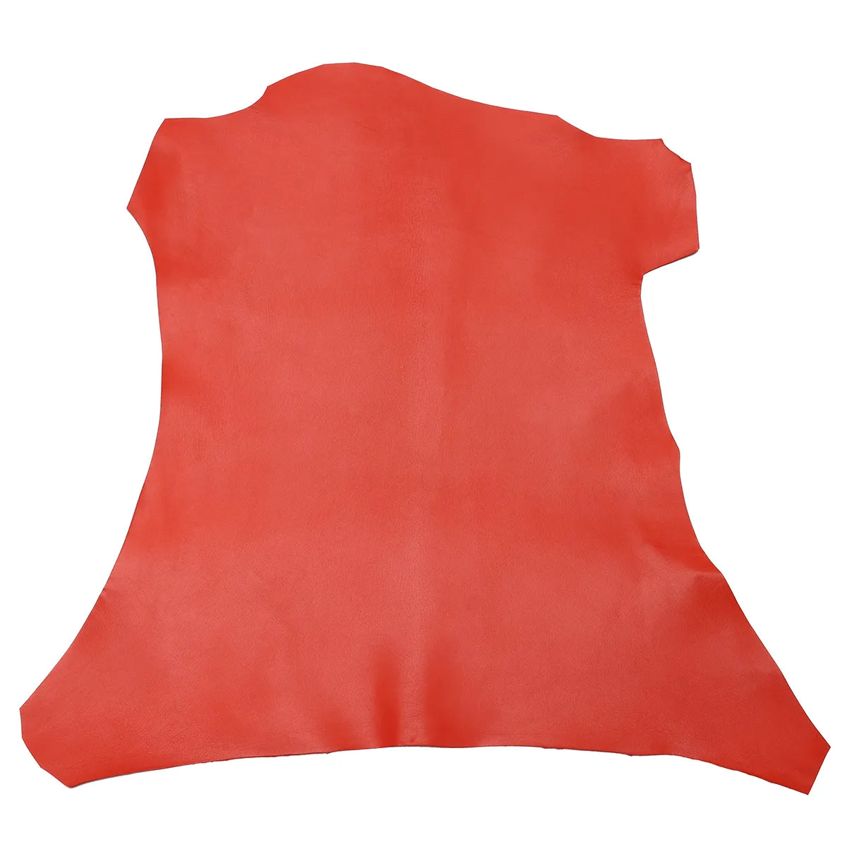 Peau de cuir de chèvre grainée rouge, grain fin. Cuir pour la maroquinerie, accessoire, décoration