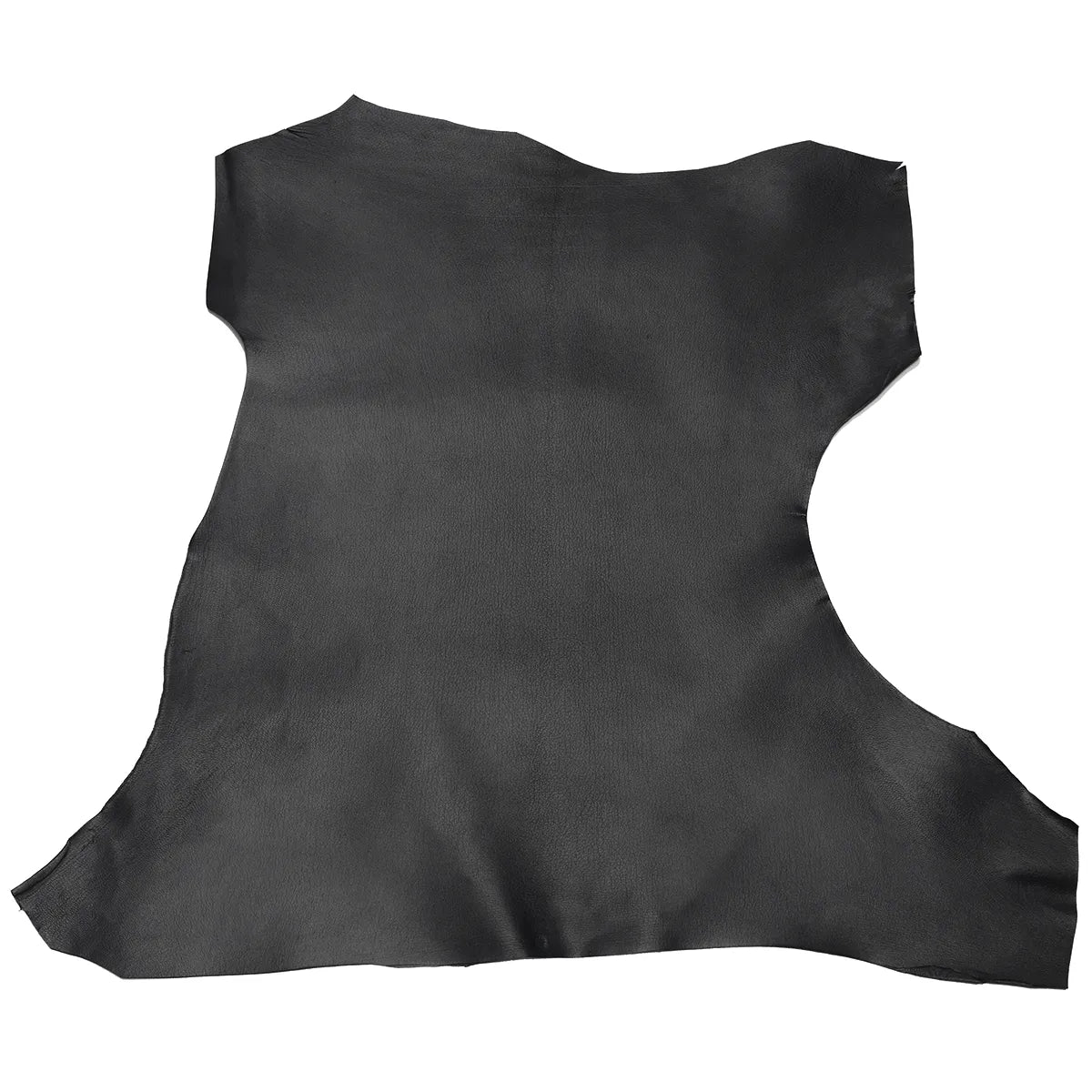 Peau de cuir de chèvre grainée couleur noir. Cuir texturé, souple et fin idéal pour la fabrication de maroquinerie, accessoire, décoration