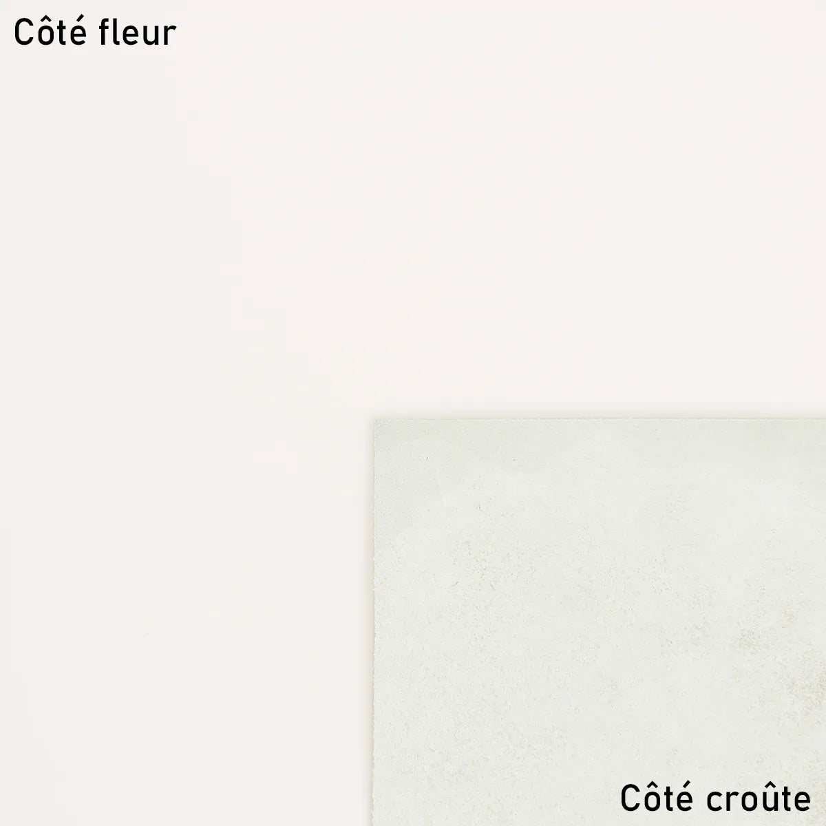 Cuir de vachette lisse blanc, ferme idéal pour la petite maroquinerie, la fabrication de sac, d'étui...