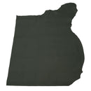 Peau entière de cuir de vachette lisse couleur vert foncé. Cuir pour la fabrication de sac à main et accessoire