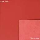 Peau de cuir grainée rouge V46, matériau souple et texturé, pour confection de sac à main, accessoire, décoration