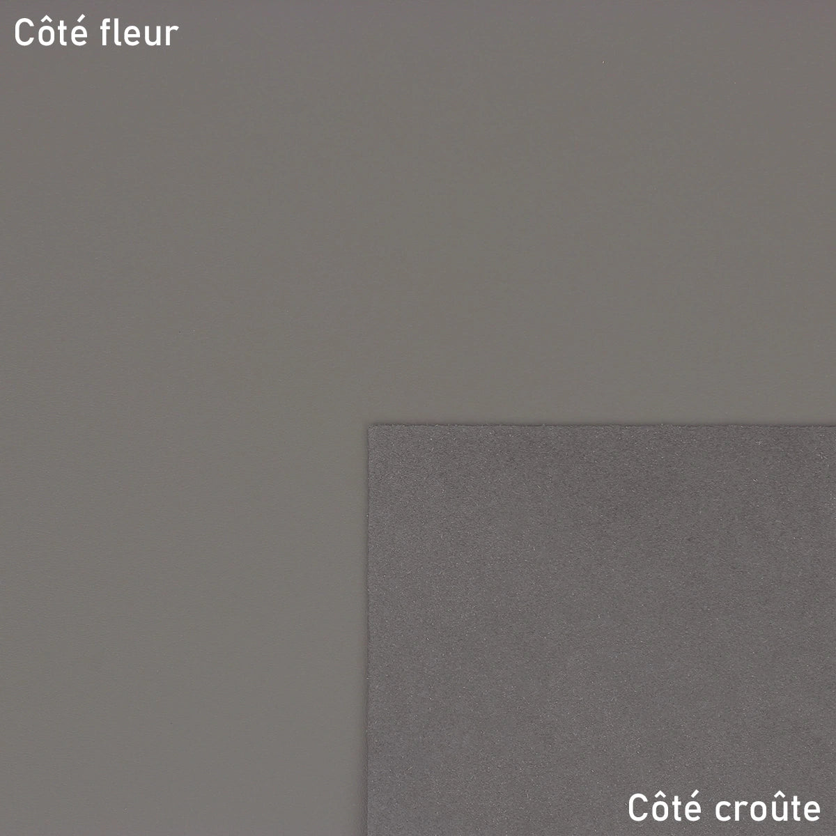 Cuir nappa lisse gris foncé 