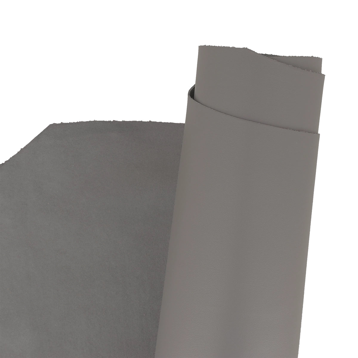 Peau de cuir nappa lisse gris foncé. Cuir souple, d'1 mm d'épaisseur idéal pour la création de maroquinerie, vêtement, chausson, décoration...