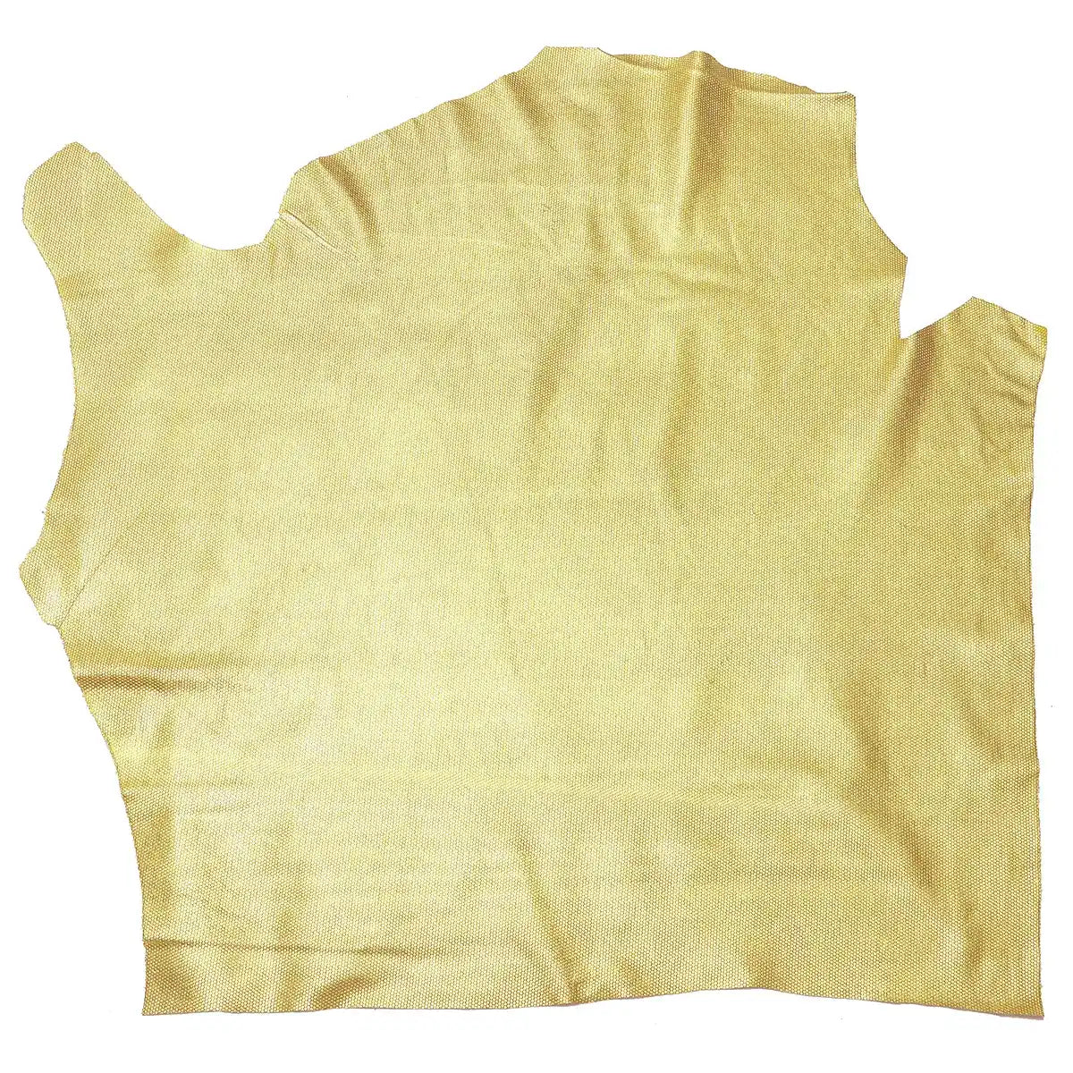 Peau entière en cuir de vachette jaune doré