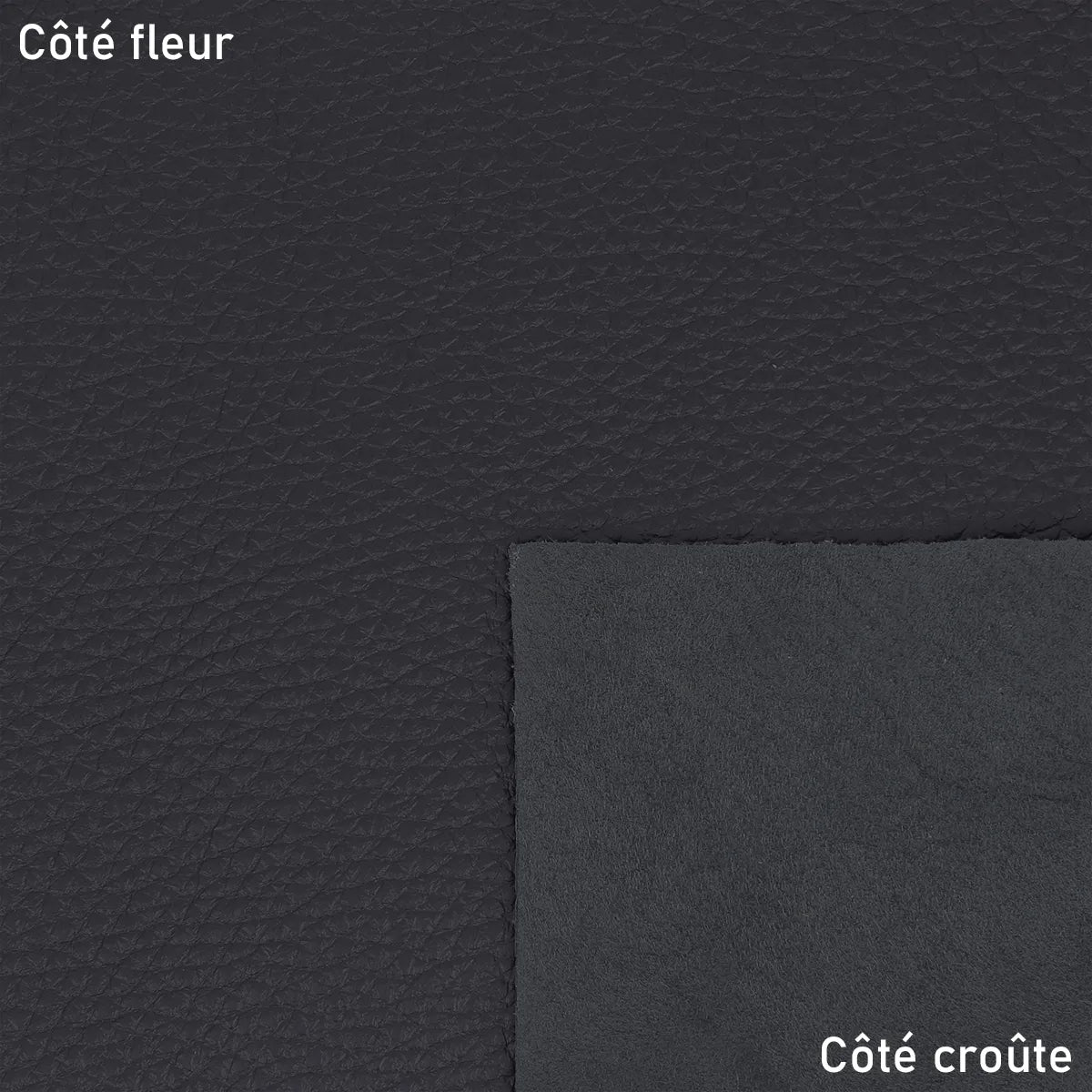 Cuir de cerf bleu minuit, cuir fin et souple idéal pour la création de vêtement, gant, gainerie, petite maroquinerie...