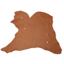 Peau entière de cuir de cerf marron. Cuir de cerf grainé marron alezan idéal pour réaliser des prototypes, accessoires...