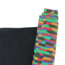Cuir de cerf fantaisie multicolore détails taches de peinture rouge, jaune, vert, noir et bleu. Cuir de cerf très souple idéal pour réaliser ganterie, gainerie, vêtement et petite maroquinerie originale