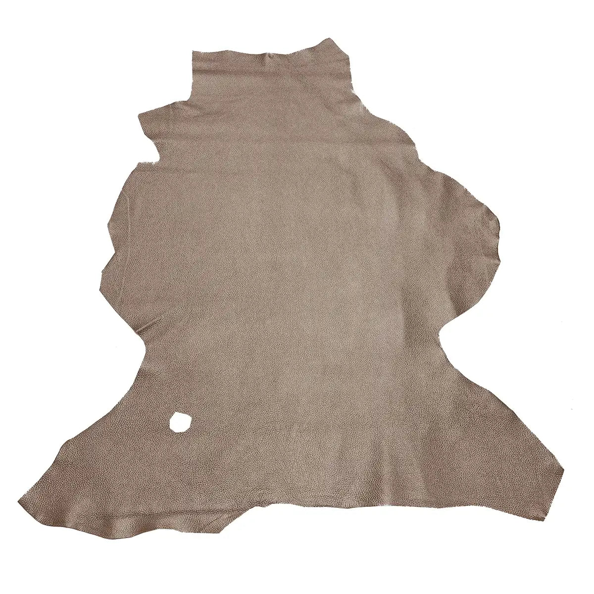 Peau entière en cuir de cerf couleur canon de fusil, cuir de 2ème choix.