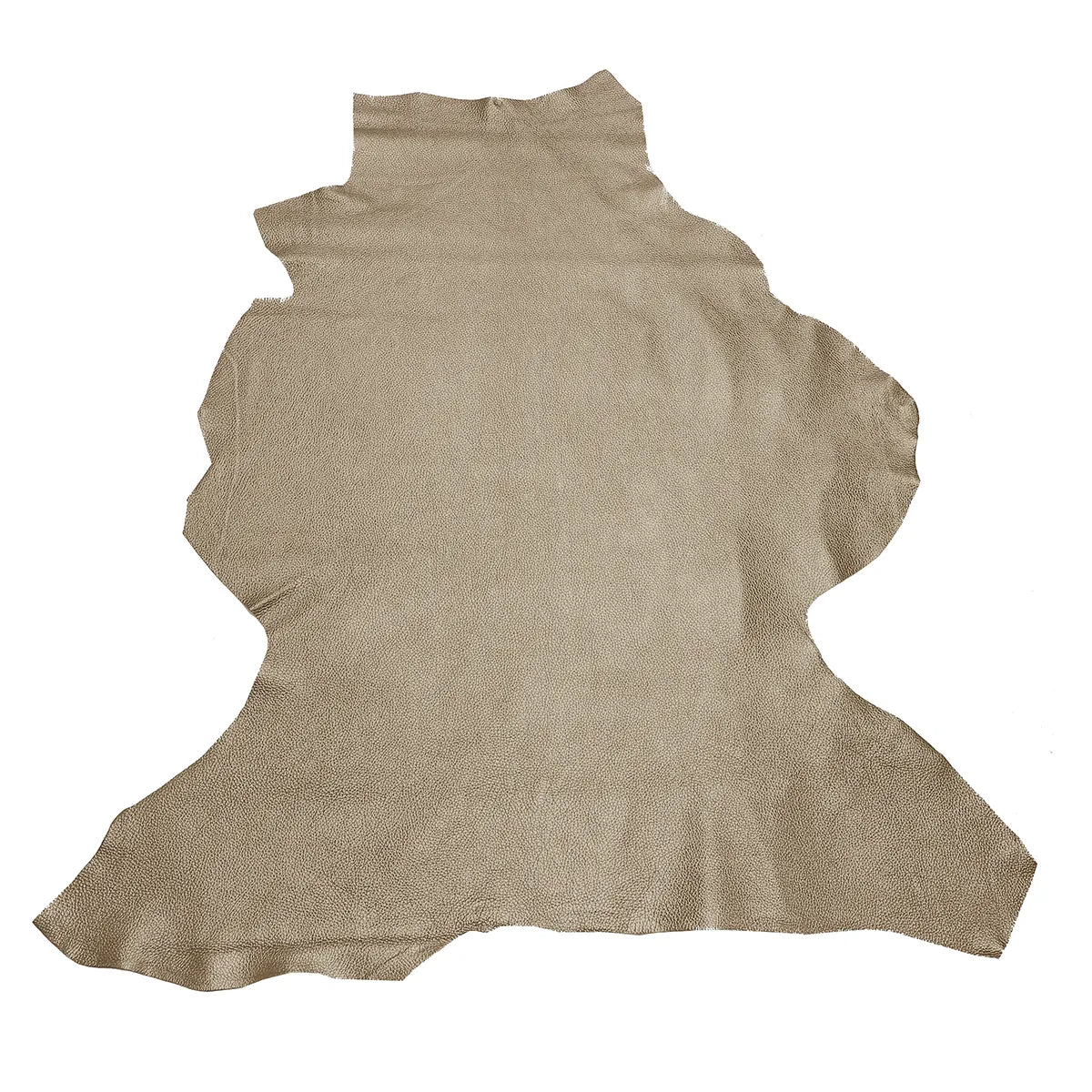 Peau entière en cuir de cerf couleur canon de fusil métallisé.