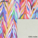 Cuir de cerf fantaisie multicolore avec effet de peinture réunissant plusieurs couleurs. Cuir souple et original pour des créations uniques.